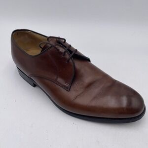 BARKER Brown Leather Lace Up Oxford Mens Shoes Made in England Mens Size 10 US